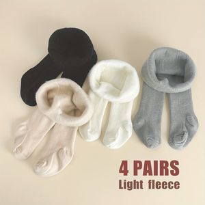 4 Paar Warme Fleece Panty's: Meisjes & Gestreept, Ideaal voor Koude Dagen & Veelzijdig Gebruik Baby Peuter Leggings
