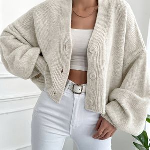 Effene Kleurige Knoopsluiting Vest