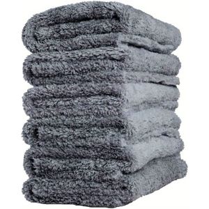 6-Pack UltraSoft Microfiber Auto Handdoeken | 450gsm Randloze Detaildoek voor Auto , Interieur/Exterieur Reiniging, Drogen & Polijsten - 40.64x40.64cm Textiel Vorm