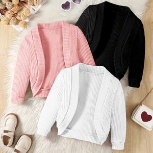 New Lente en Herfst Meisjes Comfortabele Kleur Stijlvol Open Vest 3- Set