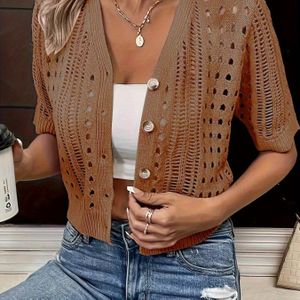 Korte Mouwen Cardigan voor Lente en Zomer