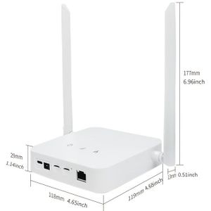 4-in-1 Compacte 4G LTE Router & Toegangspunt - / Externe Antenne, Mobiele Hotspot met 300Mbps Snelheid, Enkelbandig Draadloos Netwerk voor Thuis/Kantoor, Compatibel met // (TP-MDMLS/K3)