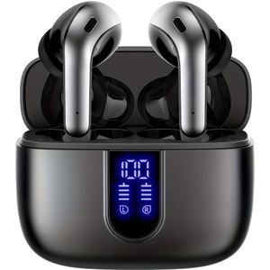 LIFEBEE Nieuwe Draadloze 5.3 Oortelefoons voor Hardlopen, Mini Draadloze Oortelefoons Stereo Oortelefoons met Dubbel-LED Display, Draadloze Headset Ingebouwde Microfoon