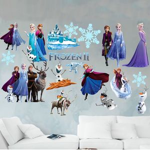 TEMU Disney Frozen Decal - Elsa, Anna & Olaf Thema PVC Sticker voor Thuis, Kantoortje, Feestdecoratie - Eenvoudig , Duurzame Kamer- en Vensterdecoratie, Perfecte Cadeau voor Fans, Thuisdecoratie