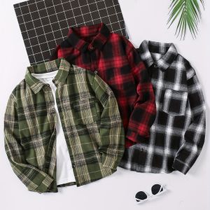 3 stuks Jongens Trendy Lange Mouw Revers Hemden, Casual Knoopsluiting Tops Lente Herfst Buitenkleding Hemden