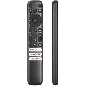 TCL Google TV Afstandsbediening voor /QM7/S5/S4/S3/Q7/Q6/Q5 TV's, RC813 Full-HD Smart TV Afstandsbediening met IR - Vervanging (Compatibel met bovenstaande TV's, Niet voor /Fire TV's)