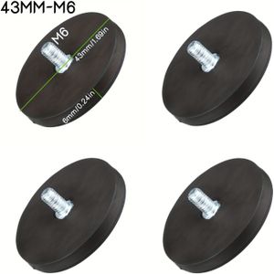 4 stuks 43/34/22 mm LED Werklichtbalk Houder Magnetische Basisbevestiging Klembeugel Beugelhouder voor SUV ATV Offroad - M10/M6/M4