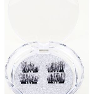 1 magnetische wimperhelften, 4 stukjes fluffy micro krul, 6mm/12mm lengte, herbruikbaar, waterdicht, gemakkelijk te , natuurlijke pasvorm, reisformaat