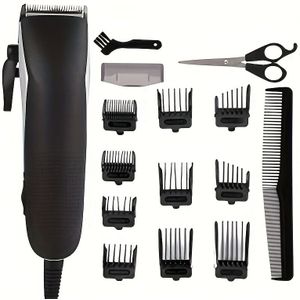 Nieuwe multifunctionele zelfhulp-haartrimmer, professionele stilvolledige kam, elektrisch thuis-haartrimset met kabel, retro-stijl