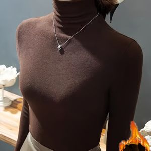 Thermische Coltrui voor Dames met Hoge Nek - Dikke Winterwarmte, Elastisch en Passend, Kleur Top voor Kantoor & Casual , Laagstuk, Elegante Stijl, Gladde Textuur