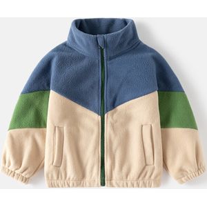 Jongens Kleur Polar Fleece Jas, Warme Ritsjas, Jongenskleding voor Lente Herfst Buiten, Als Kerstcadeau