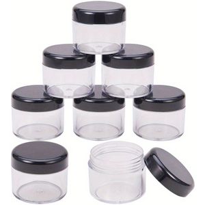 24 stuks lege draagbare transparante plastic cosmetische containers potten gevallen met zwarte schroefdop voor crèmes make-up scrubs kunstbenodigdheden