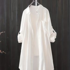 Plus Size Dames Lange Mouw Overhemd - Klassieke Kraag Kleur Casual Top, Wasmachinebestendig Lagen Essentieel voor Casual Outfits, Seizoensmode, Textuurpatroon