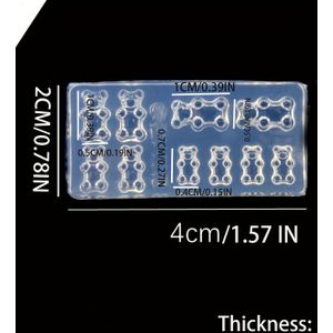 1 stuk Schattige 3D Siliconen Mal Nagelkunst Decoratie Oorbellen Ketting Manicure DIY Gereedschap