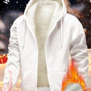 Heren Fleece Hooded Sweatshirt met Rits Design | Kangoeroezak, Verstelbaar Trekkoord, Hoge Gewicht en Kwaliteit, Warm en Comfortabel, Casual Stijl, Kleur, Regular Fit voor Herfst/Winter