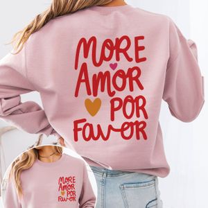 Vrouwen Casual Crew Neck Sweatshirt met " " Hartprint - Witte Lange Mouw Pullover voor Lente Zomer Herfst, Zachte Duurzame Stof, Wasmachinebestendig, Dames Truien