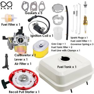 Yard Tool Gas Tank Kit, Compatibel met Honda GX200 en 196cc 5.5HP 6.5HP, Plastic en Metalen Componenten, Witte Kleur