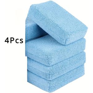 4 stuks Microvezel Applicatiepads, Auto Was Spons, Premium Microvezel Spons en Schoonmaakpads, Perfect voor Moeiteloze Toepassing van Wax, Sealant en Conditioner