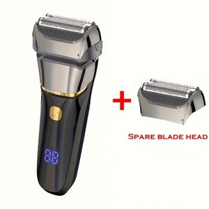 Extra Mes+Elektrisch Scheerapparaat, Draadloos Elektrisch Scheerapparaat+Extra Mes Accessoires, Elektrisch Scheerapparaat, Heren Elektrisch Scheerapparaat, USB Opladen, Scheeraccessoireset