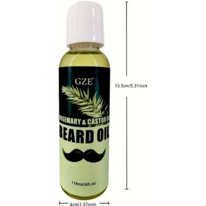 Rozemarijn- en Kastorolie Baardolie, Basis Functie, Voedend, met Etherische Oliën, voor Baard Conditioner Verzachter, Voedingsstof