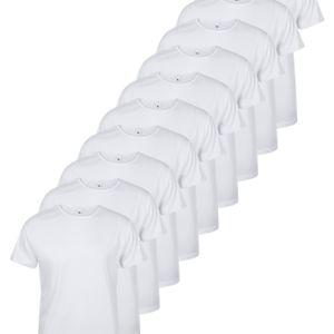 10-Pack Heren Casual Sports T-shirts, 100% Polyester Ronde Hals Tops, Ademend Vochtafvoerend, voor Hardlopen, Fitness, Wandelen - Regular Fit, Gebreide Stof, 120gsm - Lente/Zomer, Zweetbestendig