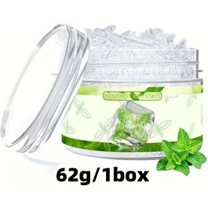 Zomerkoelende Menthol Kristallen - 30/62g - Voor Zomer, Spa, Sauna, Dampinhalatie, Ontspanning en, Koelincense, DIY. Verpakt in een hermetisch afsluitbare doos voor langdurige frisheid.