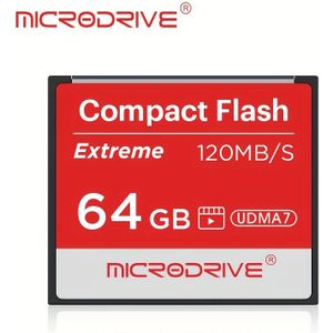 MICRODRIVE Compact Flash Extreme-kaarten: 32 GB, 64 GB, 128 GB, 256 GB - Hoge leessnelheid 120 MB/s - Compatibel met digitale SLR-camera's