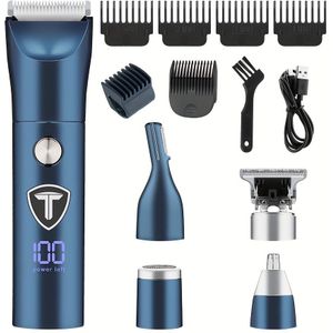 professionele lichaamshaartrimmer, kruis en lichaams trimmer, vervangbare keramische snijkop, USB elektrisch scheerapparaat, draagbaar lichaamsscheerset, Vaderdagcadeau