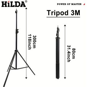 Professioneel HILDA Laserniveau Statief, Verstelbare Zwarte Beugel met Groene Waterpas voor Nauwkeurige Binnen-/Buitenmetingen, Ideaal voor Laserniveaus en Afstandsmeting