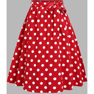 Gestreepte Geprinte Gemberde Uitlopende Rok