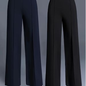 Richtingspons - Dames Tweedelige Set met Elegante Lange Broek en Zakken