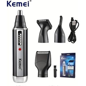 Acht-delige set Vier-in-één KM-6630 Professionele Oplaadbare -, Oor- en Haartrimmer voor Mannen Persoonlijke Verzorgingstools