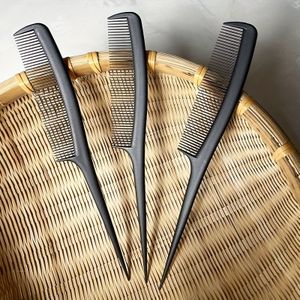 Professionele Hoogtemperatuurbestendige Koolstofvezel Puntstaartkam met Verdikt Ontwerp, Niet Gemakkelijk te Breken, Speciale Tondeuse voor Krullende Stijl
