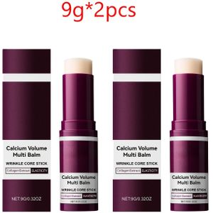 9g*2 stuks Multi-Effect Hydraterende Crème Stick, Bevat Calciumcarbonaat, Macadamia Notenolie, Avocado Olie, Collageen, Verheldert en Verheldert de Huid