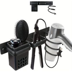 1pc Your Bathroom , Multi-functional Hair Dryer & Straightener Holder
