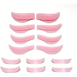 7-Paar Siliconen Wimper Perm Pads Set - Turkoois & Pastelkleuren, Stroomloze Wimperlift Kit voor 3D Krulspelden & Extensions - Inclusief Staven & Schilden, Geurvrij