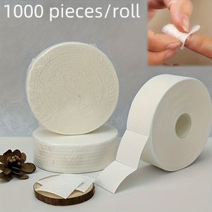 1000 stuks Waterbesparende Nagelreinigingsdoekjes - Geen Uitval, Geurvrij, Herbruikbaar & Zacht voor Manicure en Pedicure - Essentiële Nagelverzorging