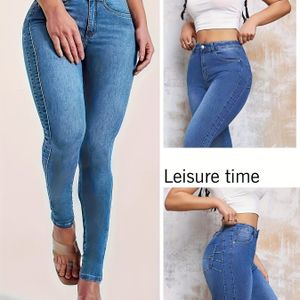 Dames Casual Stretch Skinny Jeans met Zakken | High Stretch Stof, Rits, Alle Seizoenen, Weekend Casual Stijl