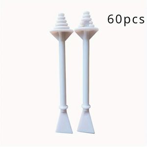 60st Wegwerp Neuswasstokjes - Makkelijk te Gebruiken Plastic Applicators met Spatels voor Efficiënte Reiniging van Neusgaten & Verwijdering van Neushaar, Ideaal voor Thuis Schoonheidsregime