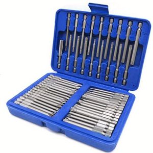 50pcs Screwdriver Bit Set With Case, S2 Metal, Extra Long 75mm, Torx Star Hex Pozi Phillips Slotted, Strong Magnetic Hand Tool Set, Professional Quality, Home And Workshop Essentials