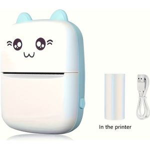 Mini Draagbare Instant Printer | Inclusief Inktvrije Kit, Ideaal voor Reizen en Thuisgebruik, USB Opladen, Draadloze Connectiviteit | Perfect Cadeau voor Kerst en Halloween