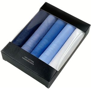 Geselecteerde Zakdoeken van 100% Puur Katoen, In Verschillende Kleuren Genaaid, 5 Kleuren, Twee Verpakkingsopties