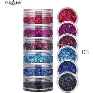 6-Laags Glitter Gel Kit: Langdurige Sprankelingen voor Gezicht, Lichaam, , Lippen & Haar! (Y89)