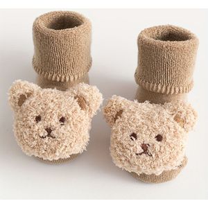 1/4 Paar Schattige Vloersokken Voor Babymeisjes, Comfortabele Ademende Thermische Casual Sokken, Winter En Herfst