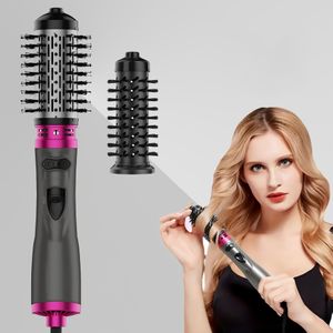 Automatische Roterende Haardroger Borstel, 1000W Föhnkam met 2 Borstels (1.5" en 2"), Heetluchtborstel met Afneembare Kop voor Een-Stap Volumineuze Reis Kapseltool