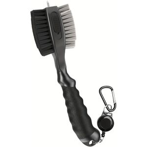 HUAEN Golf Club Head Reinigingsborstel, Roestvrijstalen en PP-materiaal, Draagbare Reiniger met Magnetische Sleutelhanger, Duurzaam Clubonderhoudsvoorziening