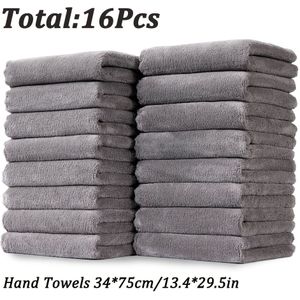 16- Handdoeken Set Ultra-Zachte Microvezel Handdoeken - 13.4x29.5in, Super Absorberend & Comfortabel voor Sport, Fitness en - Veelzijdige Kleuren