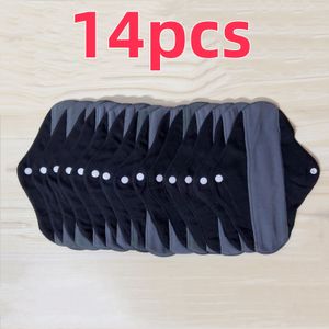 14 stuks Verzorgingspads, Zwarte Maandverbanden, 26 x 19,5 cm, voor Vrouwen & Senioren, Dag- en Nachtgebruik