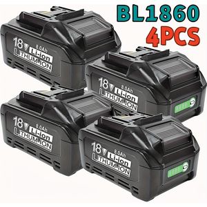 4pcs/ 2pcs Bl1860b 18v 8000mah Battery For Makita 18v Lithium-ion Battery Compatible With Bl1830 Bl1840 Bl1840b Bl1850 Bl1860 Bl1860b 194204-5 -400 With Led Display