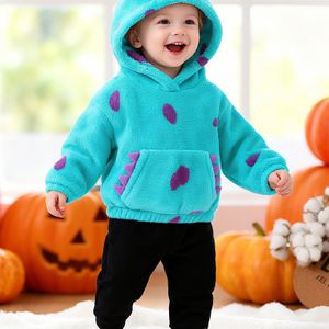 Tolo Rabbit Baby Monster Hoodie met Hoorns & - Turkoois & Roze Schattige Hoorns, Zachte Warme Winteroutfit, Wasmachinebestendige Hoodie voor Ouders, Casual Kostuum (Makkelijk Aantrekken)